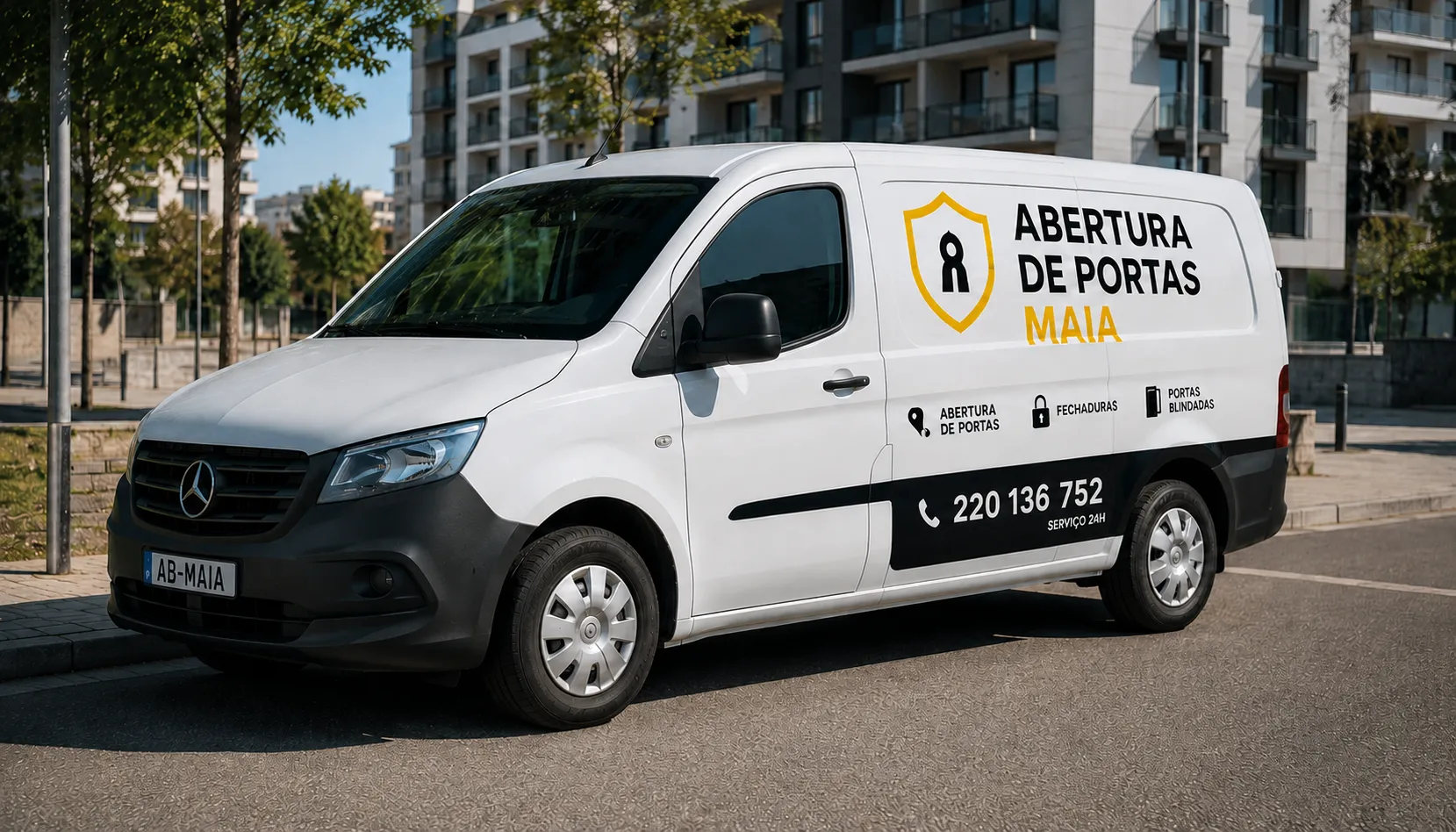 Carrinha de assistência para abertura de portas na Maia