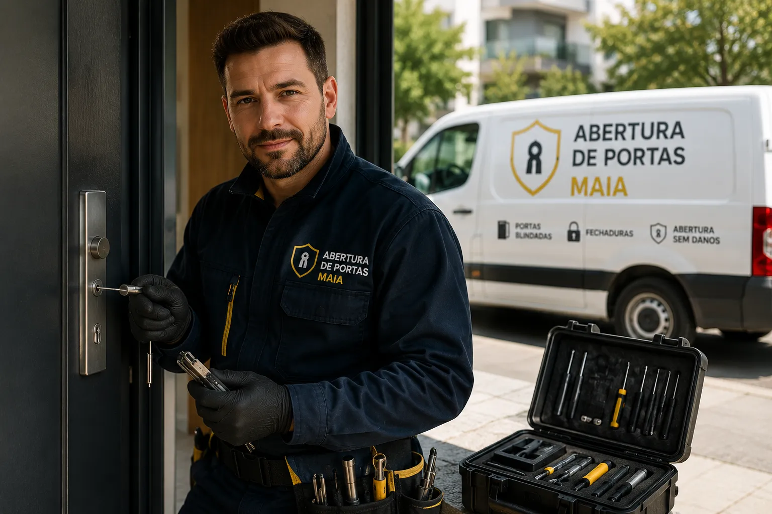 Técnico experiente em abertura de portas e fechaduras na Maia